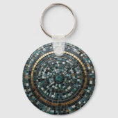Luxurious Circular Mosaic Wall Macro キーホルダー (正面)
