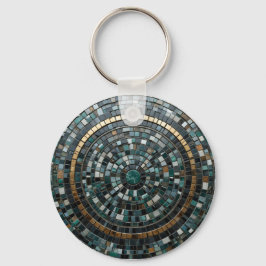 Luxurious Circular Mosaic Wall Macro キーホルダー