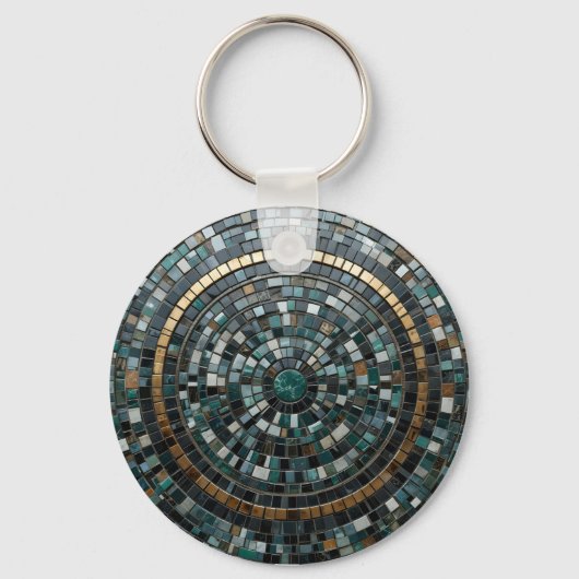 Luxurious Circular Mosaic Wall Macro キーホルダー (正面)