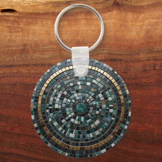 Luxurious Circular Mosaic Wall Macro キーホルダー (裏面)