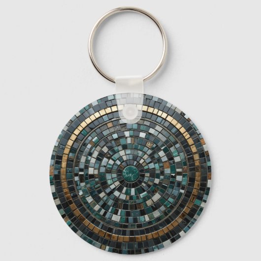 Luxurious Circular Mosaic Wall Macro キーホルダー (裏面)