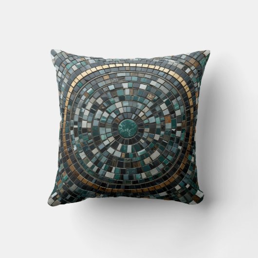 Luxurious Circular Mosaic Wall Macro クッション (裏面)