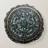 Luxurious Circular Mosaic Wall Macro ラウンドクッション (裏面)