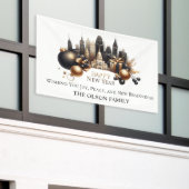 Luxurious Cityscape New Year’s Greeting 横断幕 (ビルの外側)