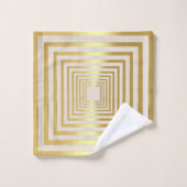Luxurious cream white gold monogram Towel set バスタオルセット (ウォッシュタオル)