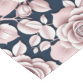 Luxurious Dark Blue Roses With White Details  テーブルクロス (アングル)
