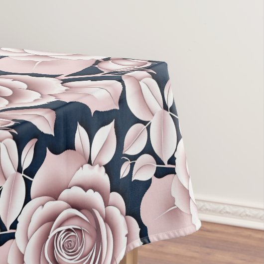 Luxurious Dark Blue Roses With White Details  テーブルクロス (インサイチュ)