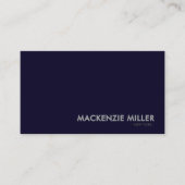 Luxurious Deep Navy Blue Monochrome Business Card 名刺 (正面)