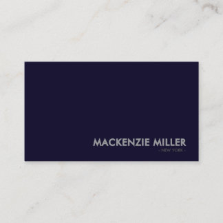 Luxurious Deep Navy Blue Monochrome Business Card 名刺
