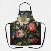 Luxurious Dutch Floral Painting Floral Designer  エプロン (正面)
