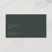 Luxurious Emerald Floral Gold Circle Blush Berry 名刺 (裏面)