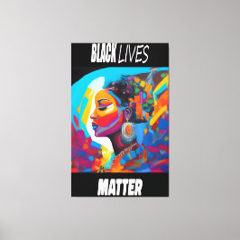 Luxurious Empowered Colors Black Lives Matter キャンバスプリント