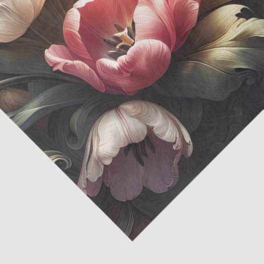 Luxurious Ethereal Baroque Floral Decoupage 薄葉紙 (詳細)