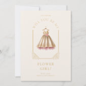 Luxurious Flower Girl Pink Dress Ornamental Dome (正面)