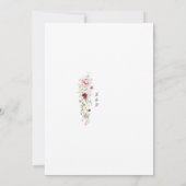 Luxurious Garden Floral Save the Date セーブザデート (裏面)