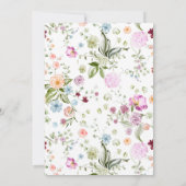 Luxurious Garden Floral Wedding Menu Card 招待状 (裏面)