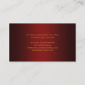 Luxurious Gold Curve Minimalist Red Burgundy 名刺 (裏面)