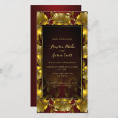 Luxurious Gold Engraved Floral Digital Invitation シーズンカード (正面/裏面)