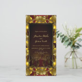 Luxurious Gold Engraved Floral Digital Invitation シーズンカード (スタンド正面)