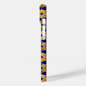 Luxurious Gold Floral Pattern, Royal Blue  Elegant Case-Mate iPhoneケース (裏面 / 左)