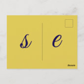 Luxurious Gold Foil Floral Wedding Menu Card ポストカード (裏面)