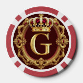 Luxurious Gold Frame With Crowned Monogram ポーカーチップ (裏面)