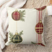 Luxurious Gold & Green Christmas Throw Pillow クッション (ブランケット)
