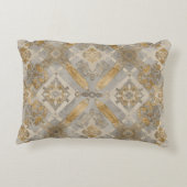 Luxurious, Gold Grey Beigi Ornament , Elegant アクセントクッション (裏面)
