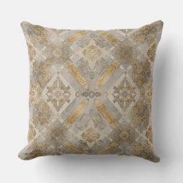 Luxurious, Gold Grey Beigi Ornament , Elegant クッション