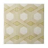 Luxurious Gold Hexagon Pattern - Marble Texture タイル (正面)