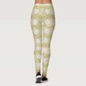 Luxurious Gold Hexagon Pattern - Marble Texture レギンス (裏面)