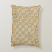 Luxurious, Gold Khaki Lattice Pattern, Crisscross アクセントクッション (裏面(縦))