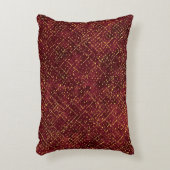 Luxurious Gold Maroon Pixels , Elegant, Modern アクセントクッション (正面(垂直))
