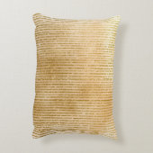 Luxurious Gold Stripes, Modern, Elegant  アクセントクッション (裏面(縦))