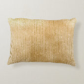 Luxurious Gold Stripes, Modern, Elegant  アクセントクッション (裏面)
