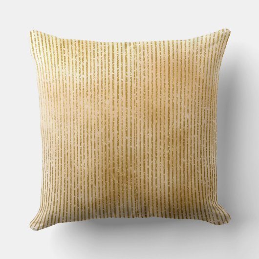 Luxurious Gold Stripes, Modern, Elegant クッション (裏面)