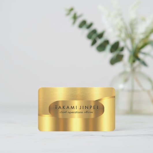 Luxurious Gold Wave Layers CEO 名刺 (スタンド正面)