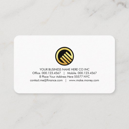 Luxurious Gold Wave Layers CEO 名刺 (裏面)