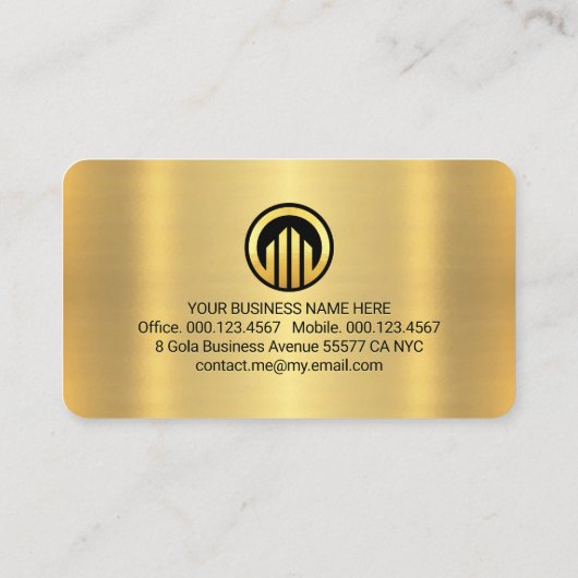 Luxurious Gold Wave Layers CEO 名刺 (裏面)