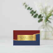 Luxurious Gold Wave Layers CEO Boss 名刺 (スタンド正面)