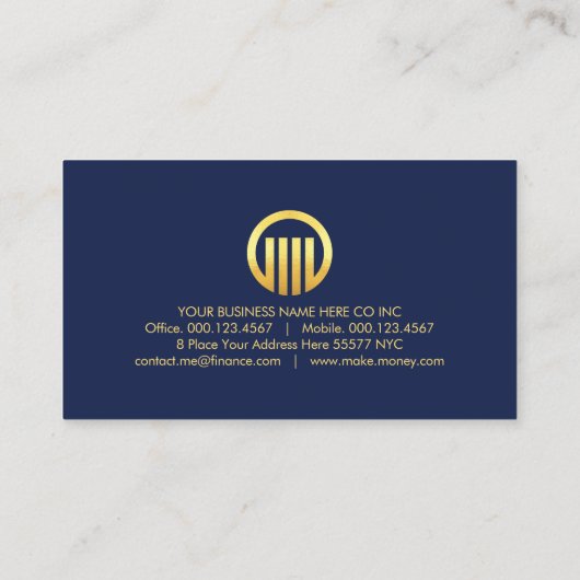 Luxurious Gold Wave Layers CEO Boss 名刺 (裏面)