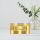 Luxurious Gold Wave Layers CEO Boss 名刺 (スタンド正面)