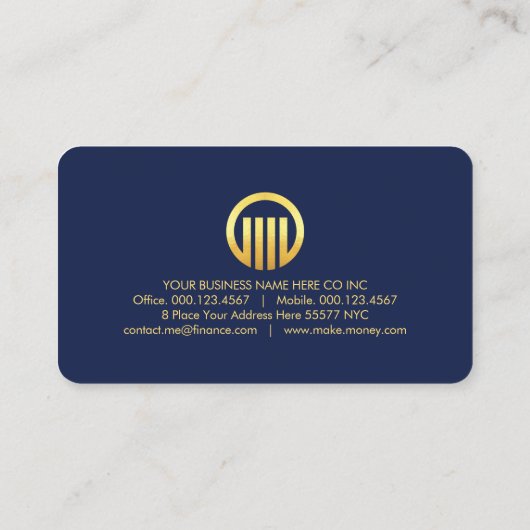 Luxurious Gold Wave Layers CEO Boss 名刺 (裏面)