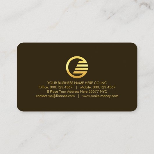 Luxurious Gold Wave Layers COO 名刺 (裏面)