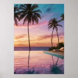 Luxurious Golden Hour Wall Art - Ocean View Infini ポスター