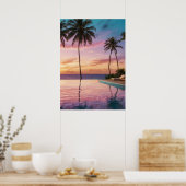 Luxurious Golden Hour Wall Art - Ocean View Infini ポスター (キッチン)