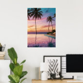 Luxurious Golden Hour Wall Art - Ocean View Infini ポスター (ホームオフィス)