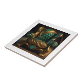 Luxurious Green And Gold Armchair タイル (側面)