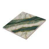 Luxurious Green White Marble with Gold Veins タイル (側面)