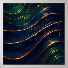 Luxurious Jewel Tone Ooze Wallpaper and Art Print ポスター